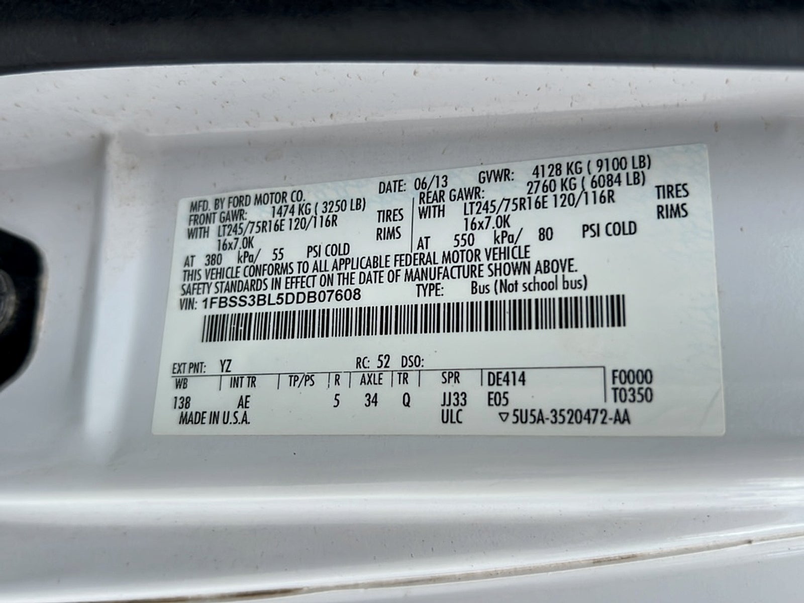 2013 Ford E350 XL