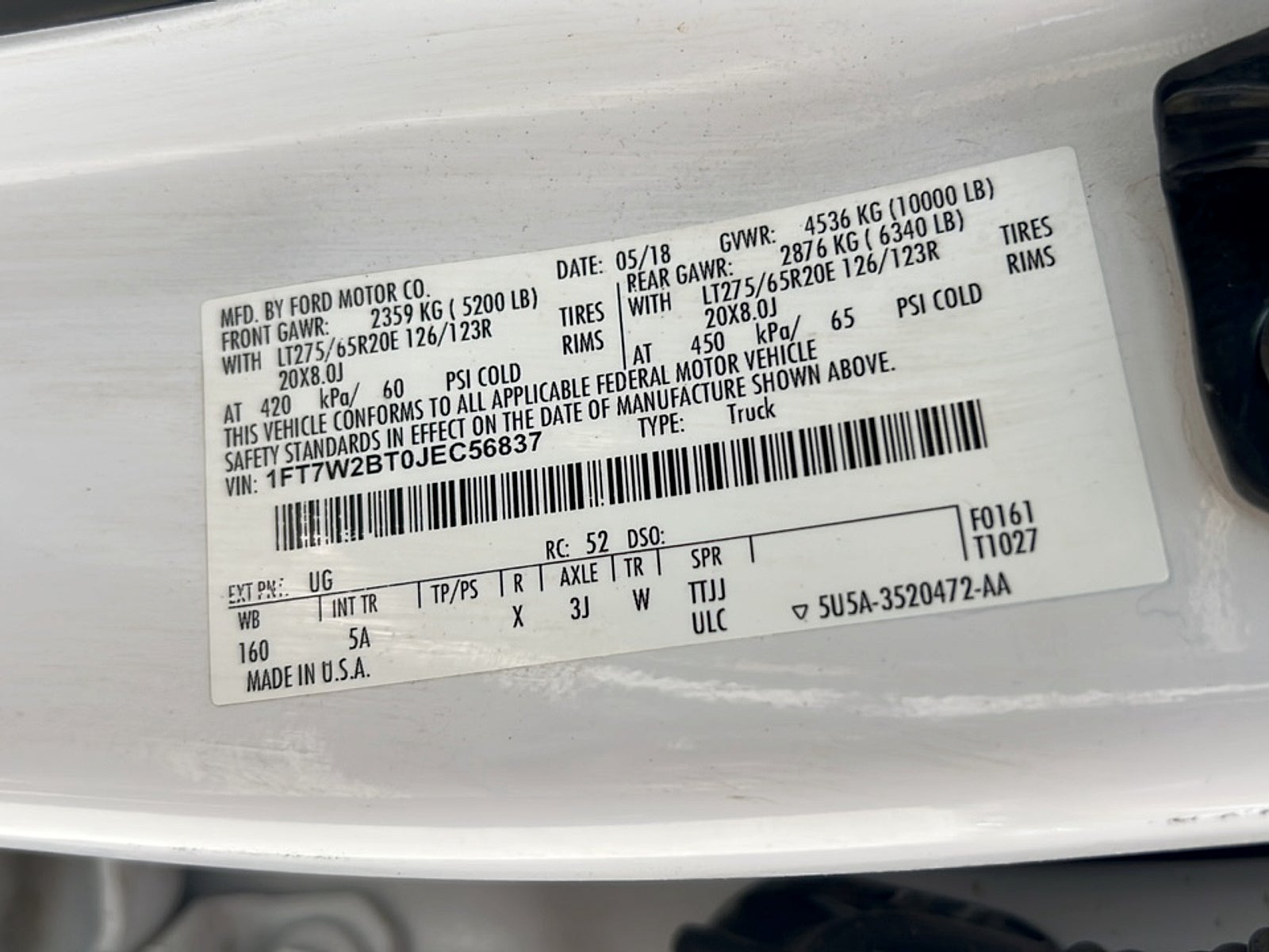 2018 Ford F250 LARIAT