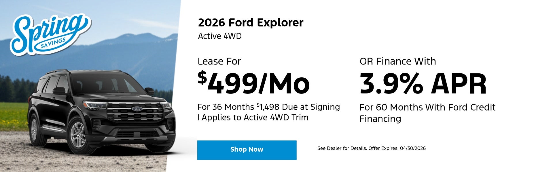 2026 Ford Explorer Active 4WD